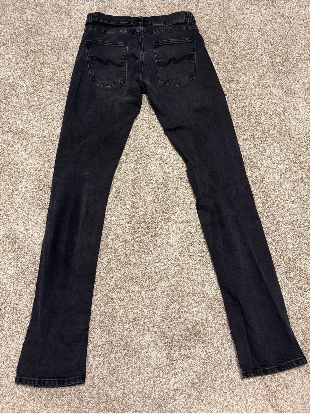 Black Nudie Men’s Slim Straight Jeans 31x36